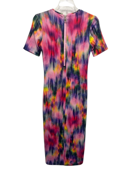 Le Superbe Size XS Pink & Multi Polyester Blend Abstract Print T Shirt Dress Pink & Multi / XS