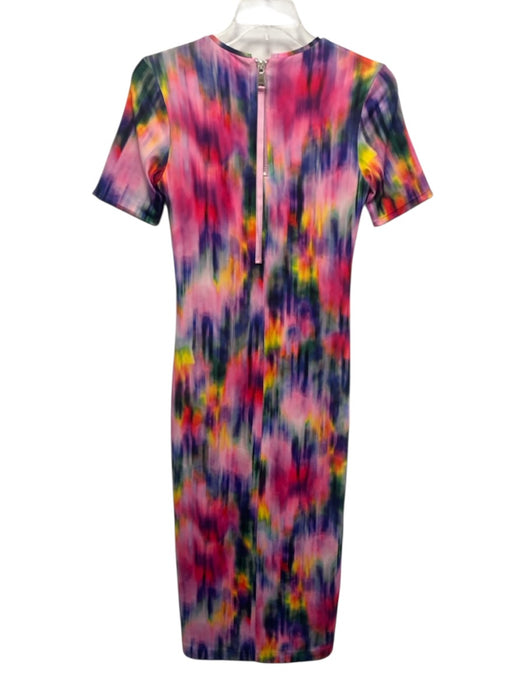 Le Superbe Size XS Pink & Multi Polyester Blend Abstract Print T Shirt Dress Pink & Multi / XS
