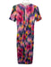 Le Superbe Size XS Pink & Multi Polyester Blend Abstract Print T Shirt Dress Pink & Multi / XS