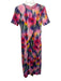 Le Superbe Size XS Pink & Multi Polyester Blend Abstract Print T Shirt Dress Pink & Multi / XS