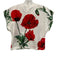 Dolce & Gabbana Size 38 White, Red & Green Cotton Floral Cap Sleeve Back Zip Top White, Red & Green / 38