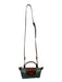 Longchamp Mint Green & Brown Polyamide Leather trim Zip Top Removable Strap Bag Mint Green & Brown / Mini
