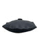 Otaat / Meyers Collective Navy Blue Leather Zip Close Ring Detail Pouch Hand Bag Navy Blue / Medium