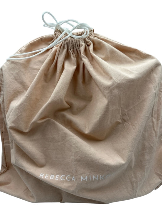 Rebecca Minkoff Silver Leather Metallic Magnetic Snap Closure Tote Shoulder Bag Silver