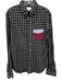 Band of Outsiders Size 3 Black & White Cotton Grid Button Up Long Sleeve Shirt Black & White / 3