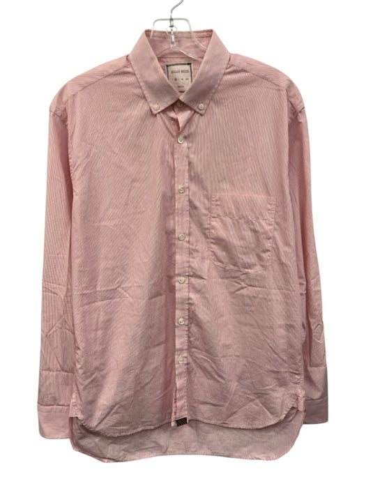 Billy Reid Size M Red & White Cotton Striped Button Up Men's Long Sleeve Shirt Red & White / M