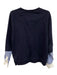 Band of Outsiders Size 4 Navy Blue Cotton Blend Solid Men's Long Sleeve Shirt Navy Blue / 4