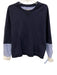 Band of Outsiders Size 4 Navy Blue Cotton Blend Solid Men's Long Sleeve Shirt Navy Blue / 4