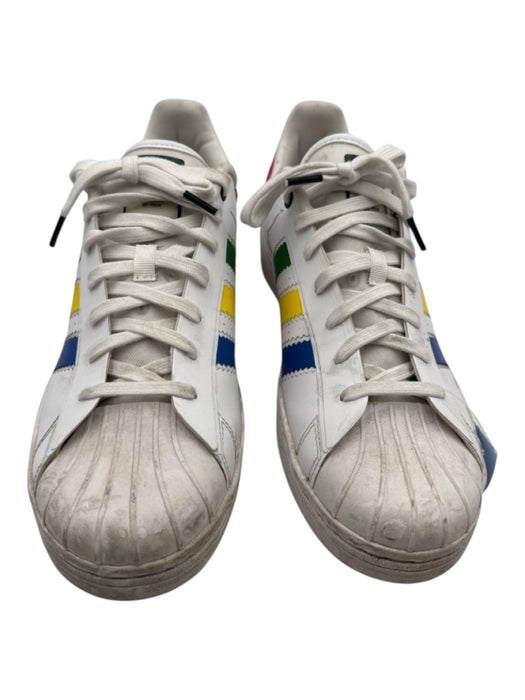 Adidas Shoe Size 11 White & Multi Leather Solid Sneaker Men's Shoes White & Multi / 11