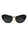 Miu Miu Gunmetal & Gold Acetate Glitter Cat Eye Sunglasses Gunmetal & Gold