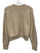 La Ligne Size S Beige & Blue Alpaca Blend Side Stripe Cable Knit Sweater Beige & Blue / S