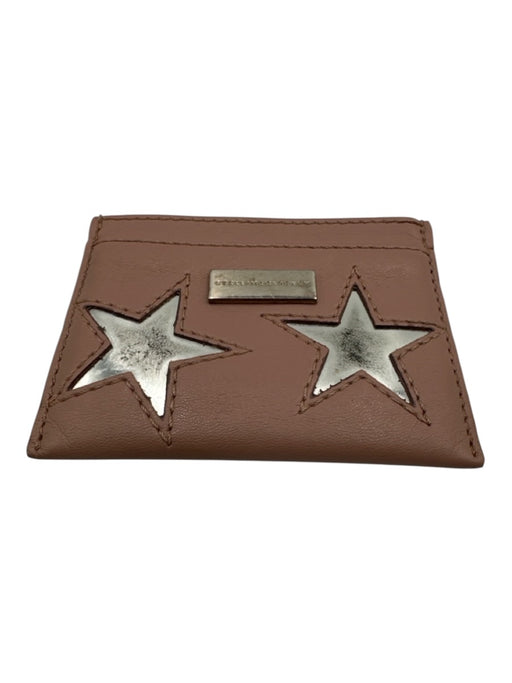 Stella McCartney Pink & Silver Vegan Leather stars Cardholder Wallets Pink & Silver
