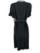 Madewell Size XS Black Triacetate Wrap Ruffle Detail Dress Black / XS