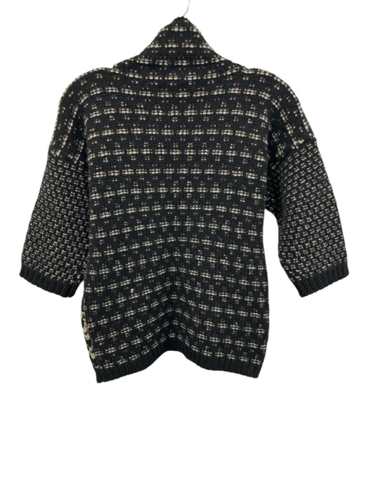 Max Mara Size XS Black & Tan Wool & Cashmere Turtleneck Sweater Black & Tan / XS