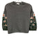 Red Valentino Size XS Gray & multi Wool, Viscose, Polyamide Knit Cropped Sweater Gray & multi / XS
