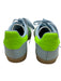 Adidas Shoe Size 5 Blue & Neon Green Leather Upper Gum sole 3 Stripe Sneakers Blue & Neon Green / 5