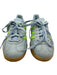 Adidas Shoe Size 5 Blue & Neon Green Leather Upper Gum sole 3 Stripe Sneakers Blue & Neon Green / 5