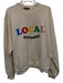 Madhappy Size L Navy Blue Cotton Words Hoodie Sweatshirt Men's Long Sleeve Shirt Navy Blue / L