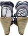 Joie Shoe Size 37 Blue & Beige Suede open toe Tie Ankle Woven Base Wedges Blue & Beige / 37