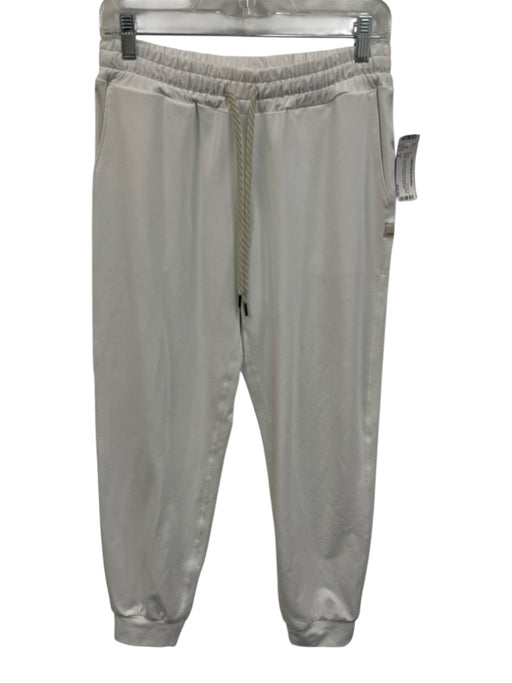 Vuori Size S White Polyester Blend Drawstring Waist Elastic Ankle Pants White / S