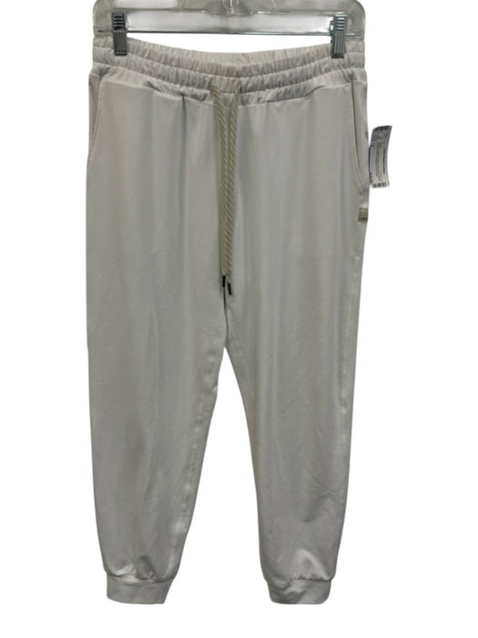Vuori Size S White Polyester Blend Drawstring Waist Elastic Ankle Pants White / S