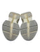 On Cloud Shoe Size 7 White & yellow Rubber Sole Stripe Detail Lace Up Sneakers White & yellow / 7