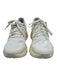 On Cloud Shoe Size 7 White & yellow Rubber Sole Stripe Detail Lace Up Sneakers White & yellow / 7