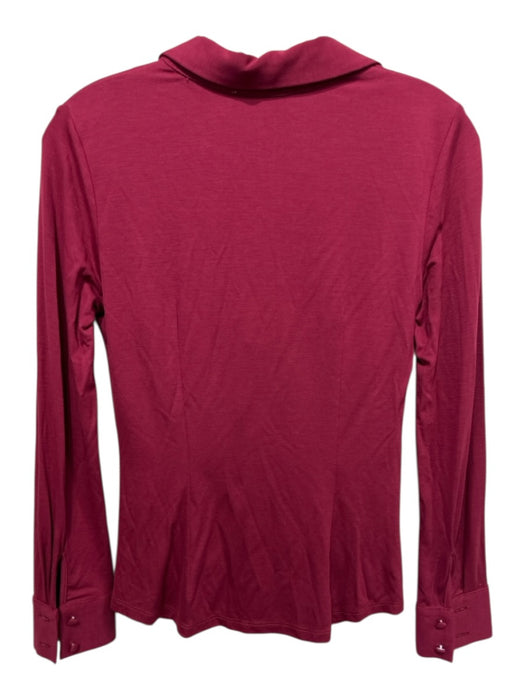 Flora Bea Size S Maroon Polyester Blend Jersey Ruched Top Maroon / S