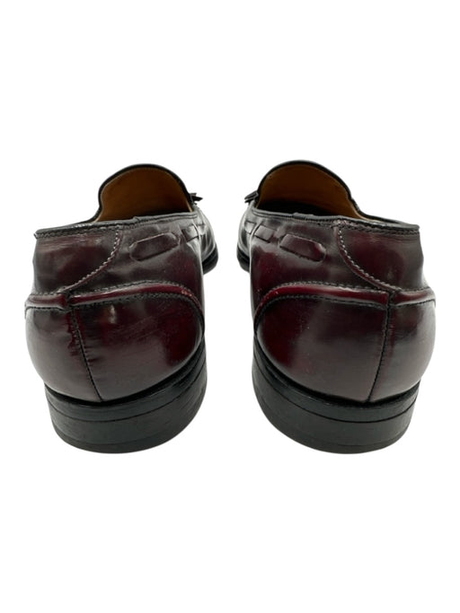 Johnston & Murphy Shoe Size 10.5 Made in USA Oxblood Leather Solid Dress Shoes Oxblood / 10.5