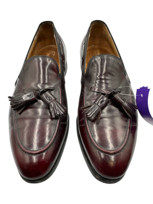 Johnston & Murphy Shoe Size 10.5 Made in USA Oxblood Leather Solid Dress Shoes Oxblood / 10.5