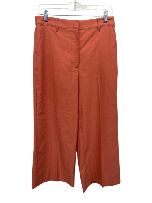 Brochu Walker Size M Orange Linen Blend Elastic Back Trouser Wide Leg Pants Orange / M