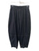 Ganni Size 38 Black & White Cotton Blend Elastic Waistband Contrast Stitch Pants Black & White / 38
