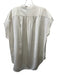 Vince Size M Cream White Silk Short Dolman Sleeve V Neck Quarter Button Top Cream White / M