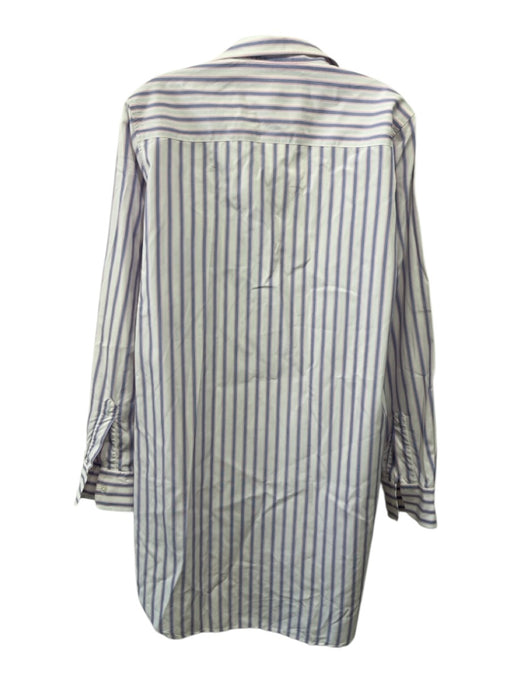 Frank & Eileen Size M White, Blue & Pink Cotton Striped Long Sleeve Top White, Blue & Pink / M