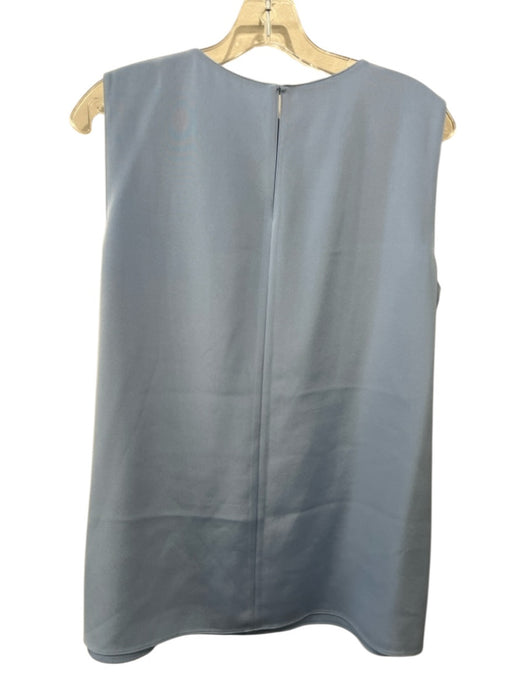 Lafayette 148 Size M Sky Blue Silk Blend Sleeveless Keyhole Back Tank Top Sky Blue / M