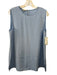 Lafayette 148 Size M Sky Blue Silk Blend Sleeveless Keyhole Back Tank Top Sky Blue / M
