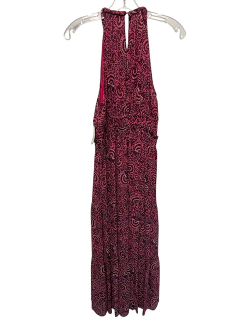 A.L.C. Size 10 Pink & Multi Silk Sleeveless Floral pleats Rolled Neck Dress Pink & Multi / 10