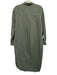Frank & Eileen Size M Dark Green Cotton Long Sleeve Button Front Midi Dress Dark Green / M