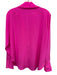 A.L.C. Size 6 Fusica pink Silk Long Sleeve Button Front Split Neck Top Fusica pink / 6