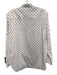 Frank & Eileen Size L White & Blue Cotton Stars Button Front Long Sleeve Top White & Blue / L