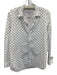 Frank & Eileen Size L White & Blue Cotton Stars Button Front Long Sleeve Top White & Blue / L