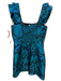 Lilly Pulitzer Size S Black, Blue & Teal Polyester & Nylon Metallic Dress Black, Blue & Teal / S