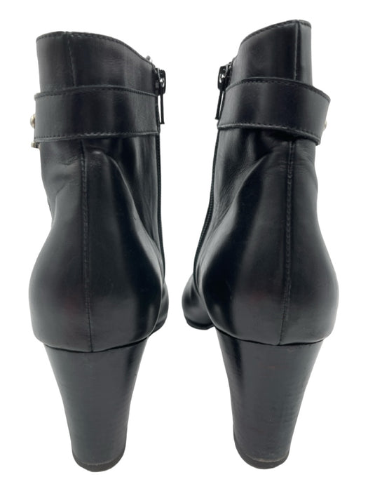 Ann Mashburn Shoe Size 40 Black Leather & Pony Hair Cowhide Inner Side Zip Boots Black / 40