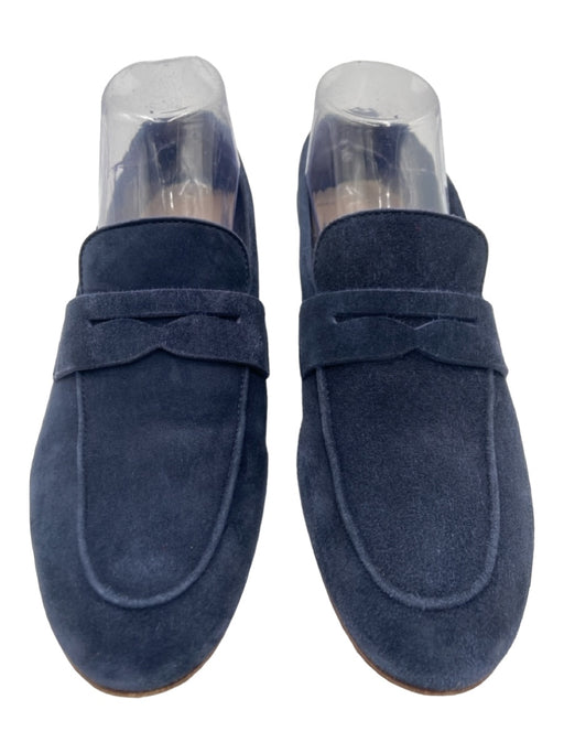 Ann Mashburn Shoe Size 39 Navy Suede Penny Slot Slip On Round Toe Loafers Navy / 39