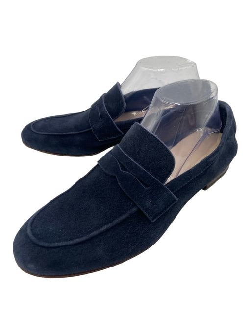 Ann Mashburn Shoe Size 39 Navy Suede Penny Slot Slip On Round Toe Loafers Navy / 39