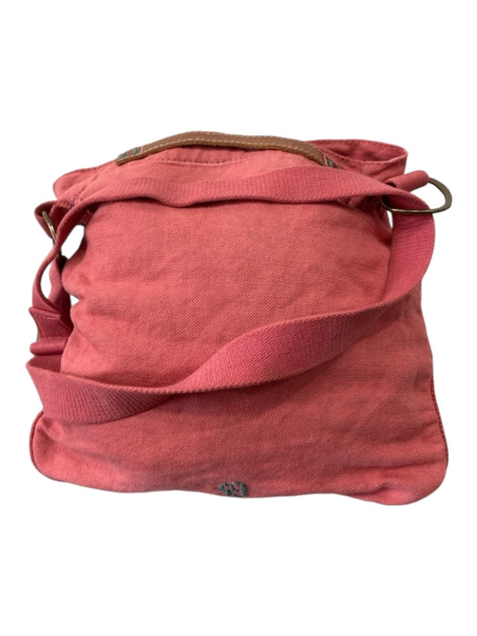 49 sq mi Red Canvas Shoulder Bag Snap Closure Messenger Tote Bag Red / L