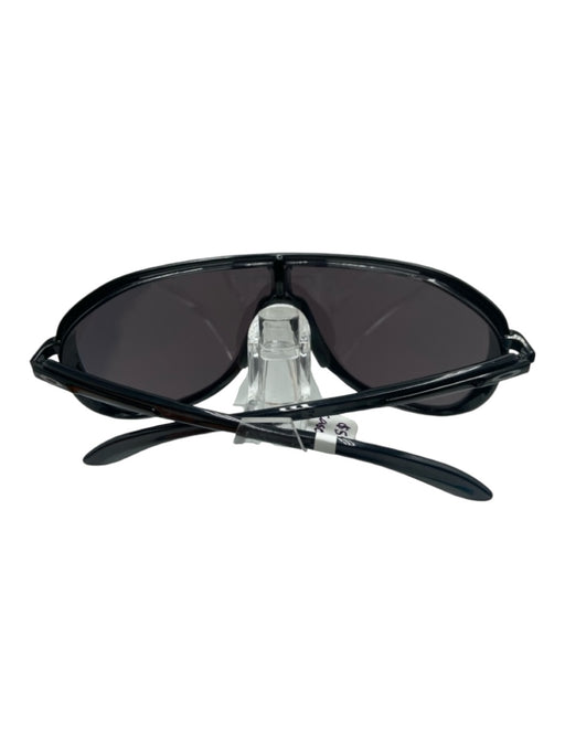 Oakley Black Acetate Shield Style Black Lens Sunglasses Black