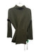 Vince Size XS Olive Green Wool & Cashmere Knit Mock Neck Front Slit Sweater Olive Green / XS