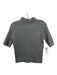 Theory Size P Gray Wool & Silk Knit Short Sleeve Mock Neck Short Sweater Gray / P