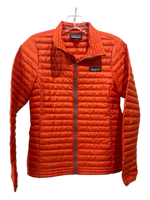 Patagonia Size XS Orange Nylon Down Fill Quilted Pockets Zip Up Jacket Orange / XS